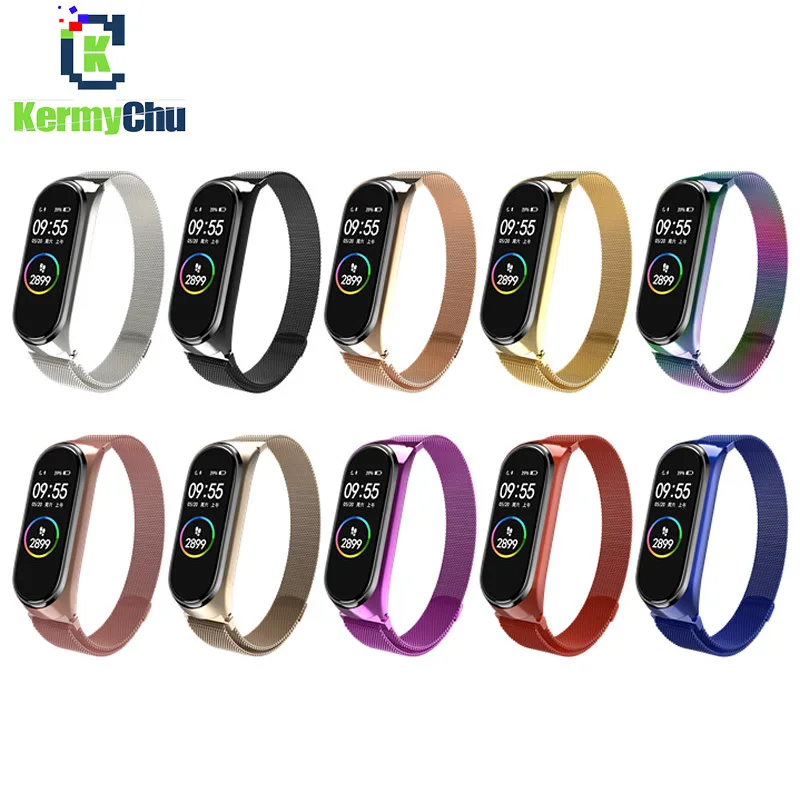 Магнитный металлический ремешок Миланская петля браслет из нержавеющей стали