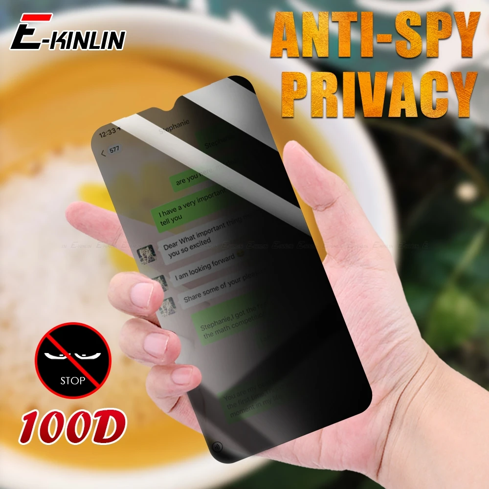 

Anti-spy Screen Protector For OnePlus 9 9RT 9R 7T 8T 6T 7 Anti Peeping Privacy Tempered Glass Protective Film Cover