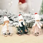 Рождественские Подвесные Украшения для новогодней елки с изображением ангелов лыж кулон в форме куклы, новогодние украшения для дома, подарки на новый год для детей