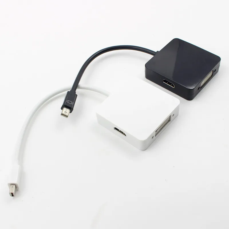 3 в 1 мини дисплей порт DP Thunderbolt к DVI VGA HDMI Кабель адаптер для MacBook microsoft surface pro 2 4