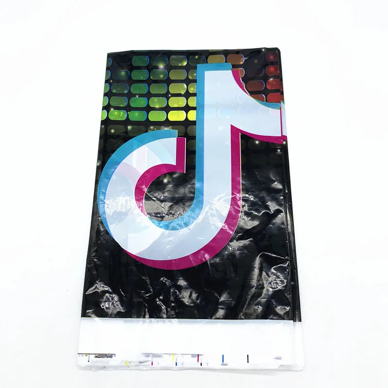 

Tik Tok Birthday Party Supplies Banner Balloon Knife Fork Spoon Theme Party Decoration Video Theme App Logo Toys For Kids