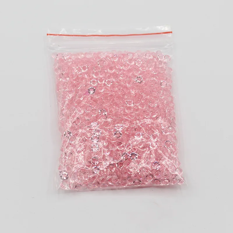 Pink 1000PS 4,2 мм акриловые стразы Конфетти украшения для свадебной вечеринки поделки алмазные конфетти, розница, Разбрасыватели конфетти для стола, прозрачное украшение из кристаллов - Цвет: Pink