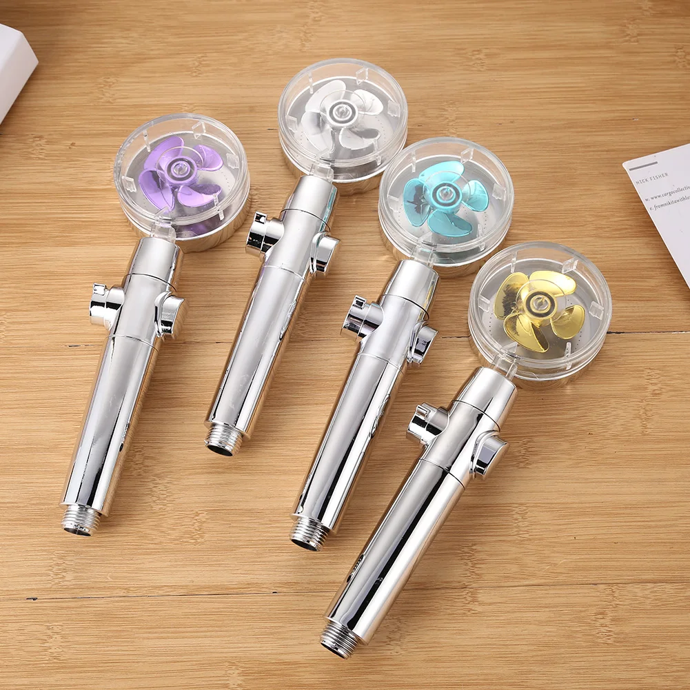 

Multi-color Propeller Shower Head High Pressure Adjustment Children Handheld Water-Saving Rainfall Shower Nozzle Accessories