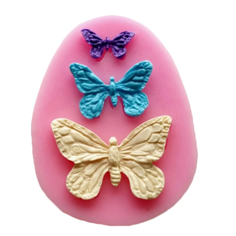 

justdolife Butterfly Mold Silicone Baking Accessories 3D DIY Sugar Craft Chocolate Cutter Mould Fondant Cake Decorating Tool