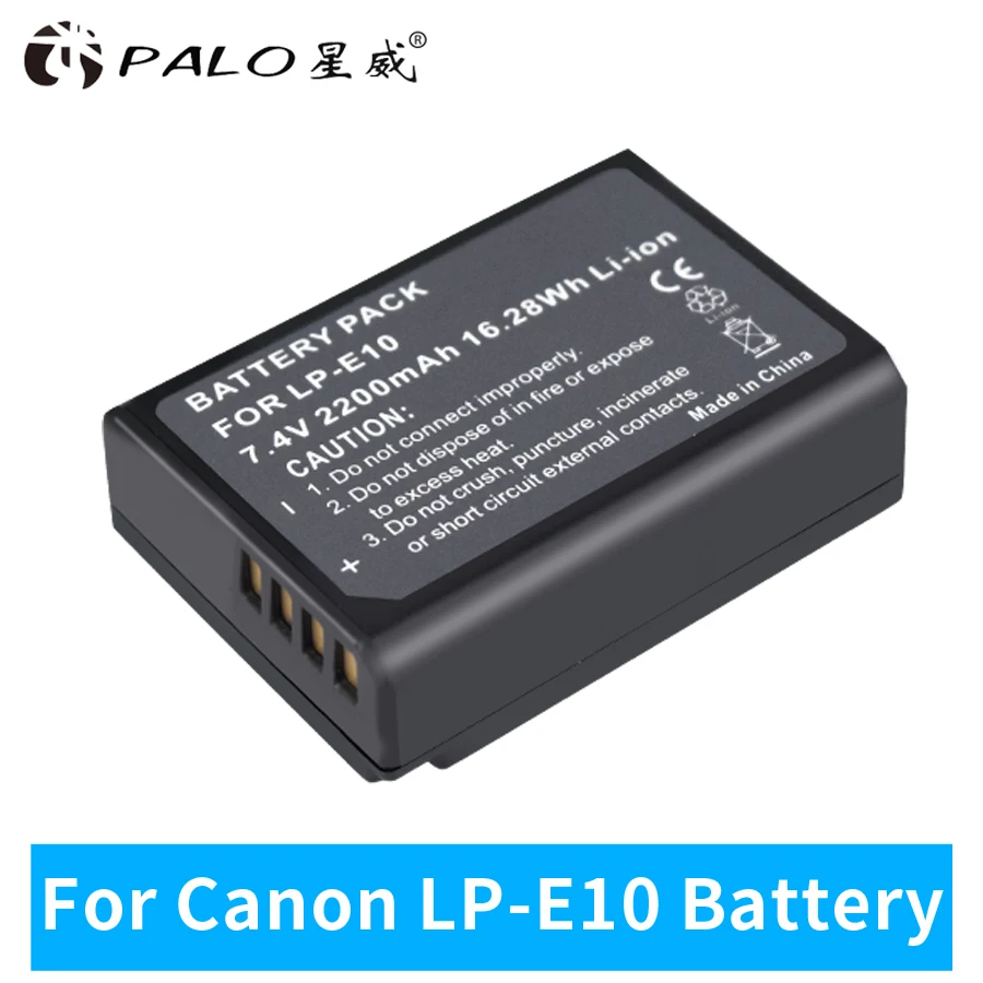 PALO 2200 мАч LP-E10 LP E10 LPE10 батарея для цифровой камеры Canon 1100D 1200D 1300D Rebel T3 T5 KISS X50 X70 |