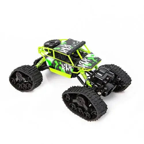 Зеленый 1/18 2WD высокая скорость RC внедорожный альпинистский гусеничный автомобиль Снежная дорожка Рок Гусеничный каток автомобиль Детский робот RC автомобиль игрушки для подарков - Цвет: Зеленый