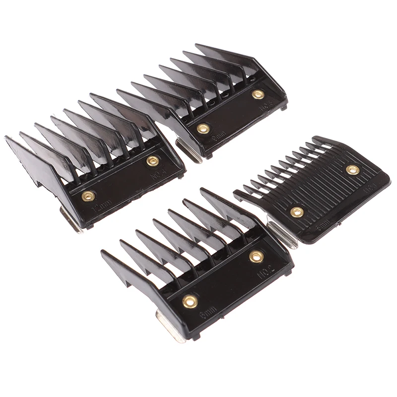 

4Pcs/lot Black Universal Cut Clipper Limit Comb Guide Attachment Size Barber Replacement Tool High Quality