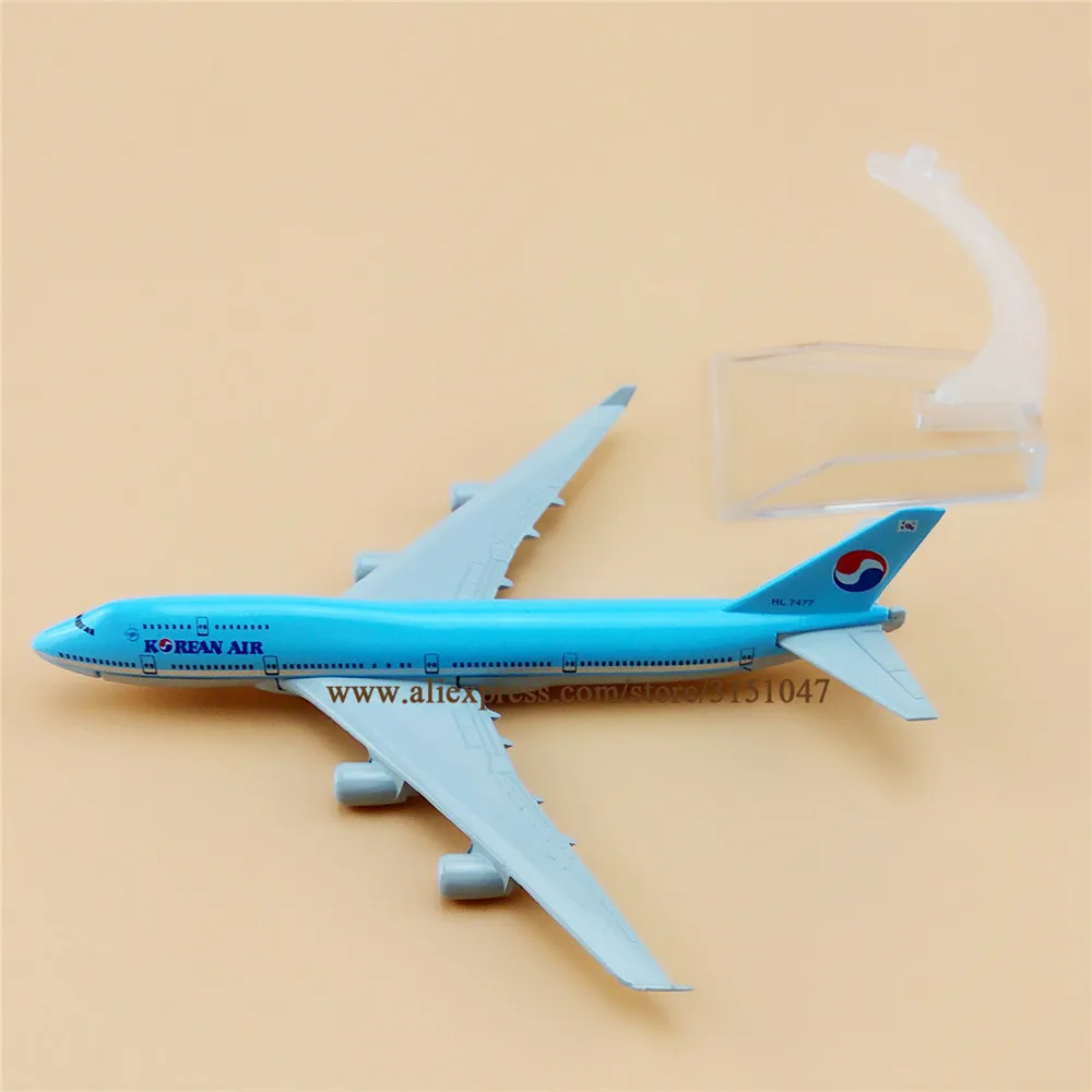 

16cm Korean Air Boeing 747 B747-400 Airlines Plane Model Metal Diecast Model Airplane Aircraft Airways Kids Gift