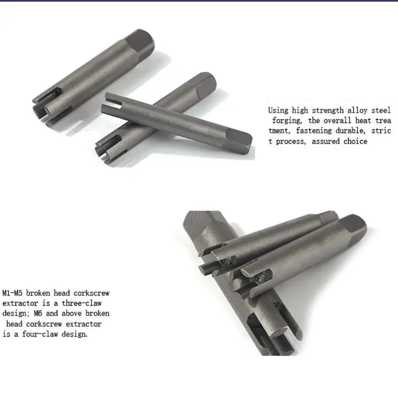 

Tap Bolt Broken Head Screw Extractor Damaged Nut Remover Kit Stud Stripped Set Steel Multifunction Home Repair Tools