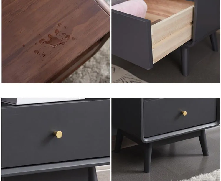 Прикроватный столик тумбочка из массива дерева в скандинавском стиле для дома