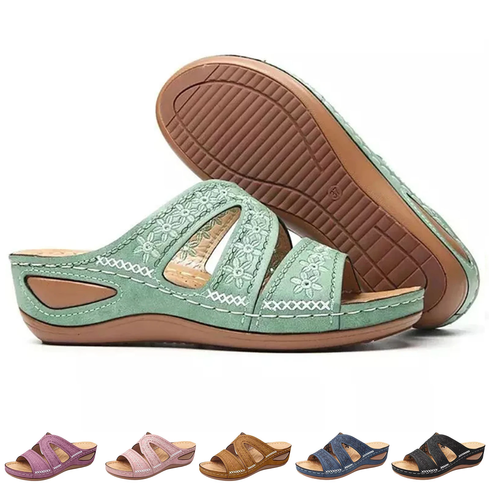 

Women Slippers Wedges Ladies Shoes Comfortable Platform Sandals Casual Soft Cozy Plus Size Female Sandals Summer Beach Slides
