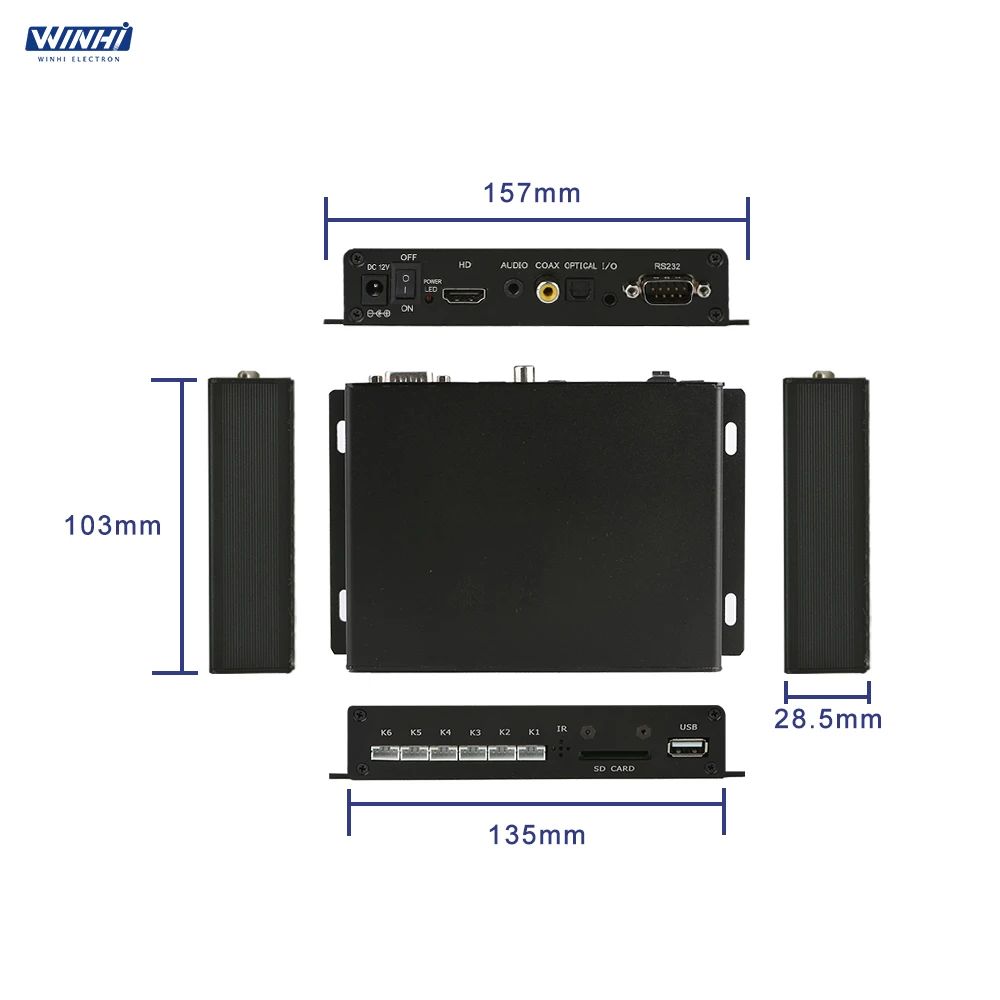 Стандартный датчик движения full HD металлический корпус 12 В видеоплеер видео