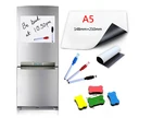 Магнитная доска размера A5, магнитные маркеры на холодильник, домашние кухонные доски для сообщений, письменные принадлежности, ластик, 3 ручки