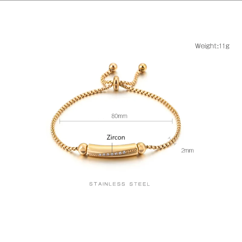 Женский длинный Браслет из титановой стали с изменяемым геометрическим