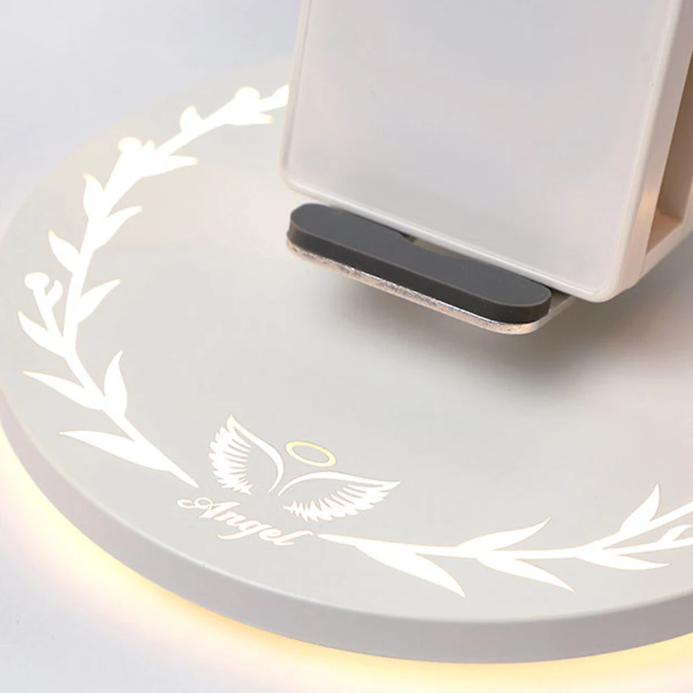 10W Angel Wings Creative Wireless Phone Charger Smartphone Holder Light Fast for iPhone 8/X/Xs/X max/XR Samsung Note/S10 |