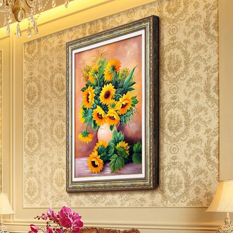 DIY подсолнухи Алмазная картина вышивка крестиком набор Стразы мозаика для