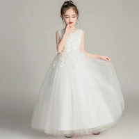 children wears girls party dresses princess costumes puffy mesh long wedding dress for girls evening bridesmaid dresses 3 15 age