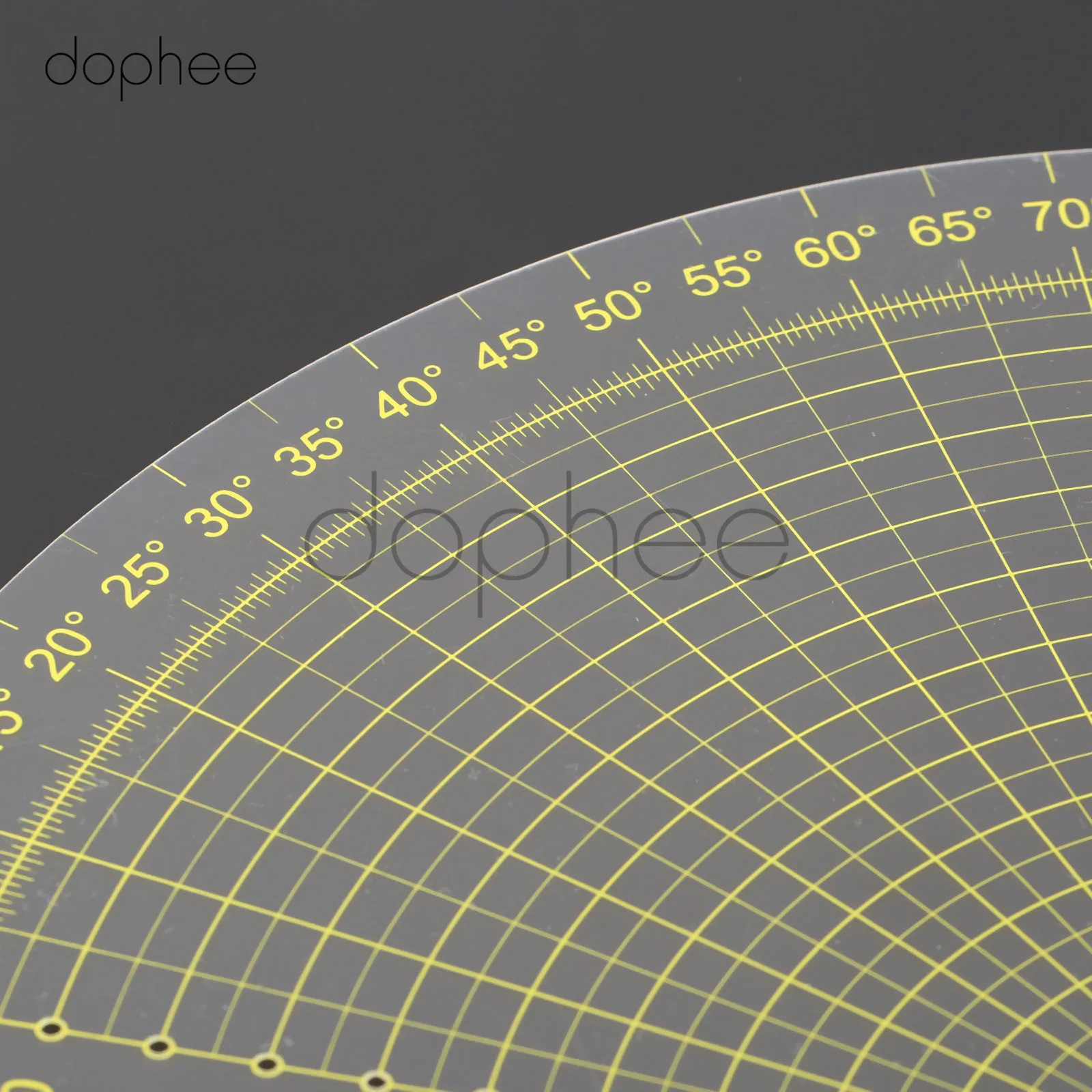 Dophee 1 шт. пластиковая стегальная линейка секторный лоскутный скрапбук Круглый