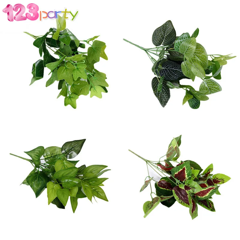 1 шт. Букет Искусственный лист декоративные растения для дома балкон сад пейзаж