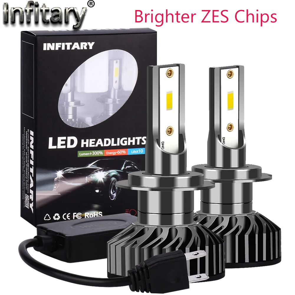 Infitary Led H7 H4 Автомобильные фары лампы зэс 1860 чипы 16000Lm 3000K 4500K 6500K HB3 HB4 H1 H3 H11 H13 9006 90 Вт
