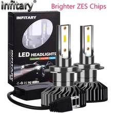 Infitary Led H7 H4 Автомобильные фары лампы зэс 1860 чипы 16000Lm 3000K 4500K 6500K HB3