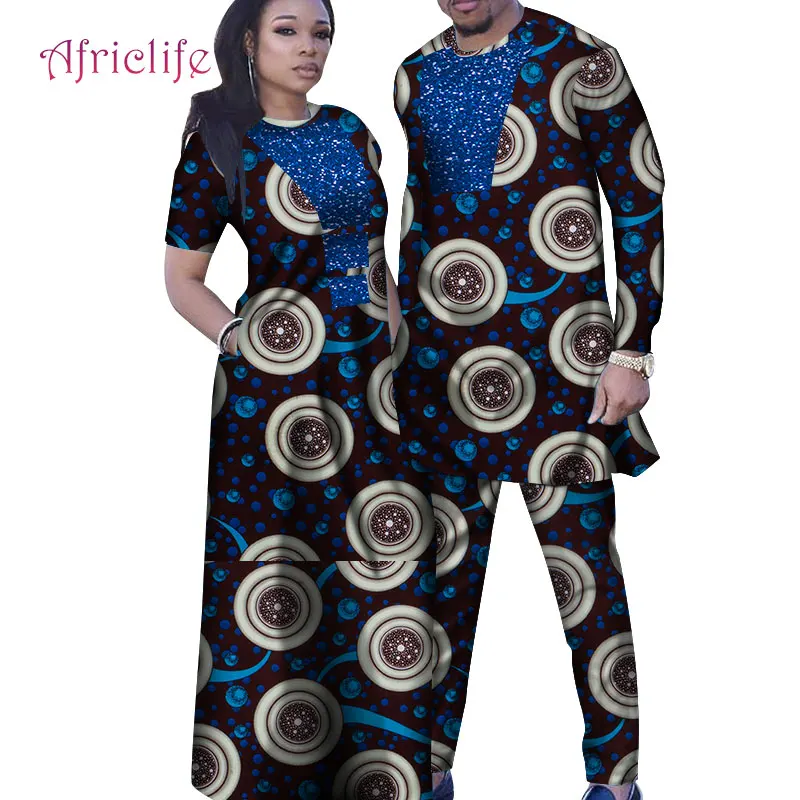 Африканские платья для пары высокое качество базиновая ткань женское длинное