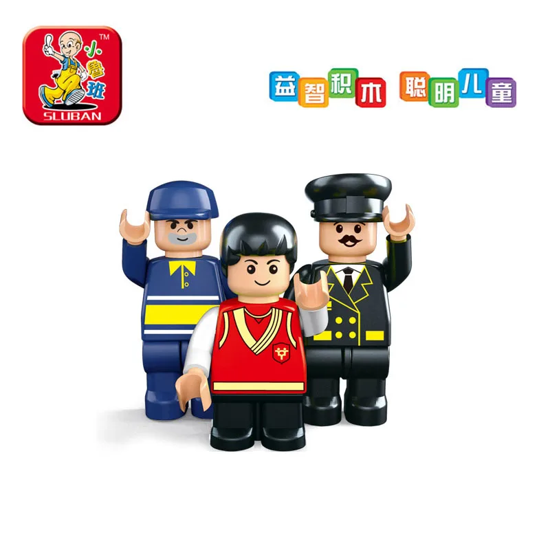 Sluban 0330 городской автобус строительные блоки совместимые с Legoe сделай сам