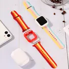 Чехол и ремешок для Apple Watch 6 SE 5 4 band 44 мм 40 мм iWatch BAND 42 мм 38 мм, спортивный ремешок для наручных часов, силиконовый браслет для Apple watch