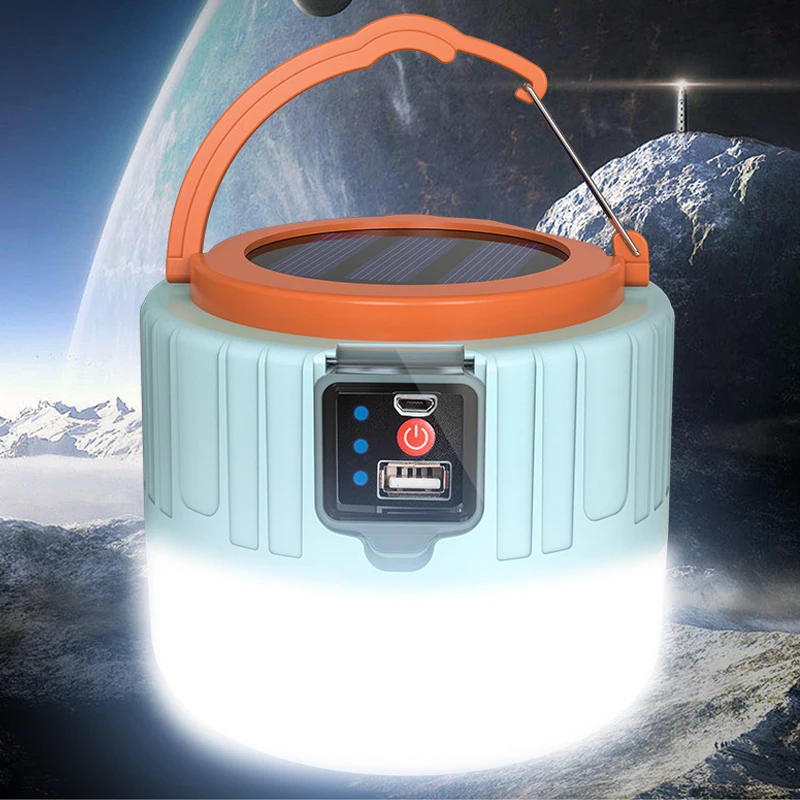 

LED Camping Light Solar Bulb Multi-function For Outdoor Tent Light Emergency Light USB Charging For Hiking And Descending Boat