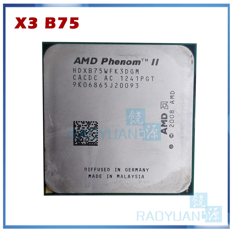 Трехъядерный процессор AMD Phenom II X3 B75 3 0 ГГц HDXB75WFK3DGI / HDXB75WFK3DGM разъем AM3|socket am3|amd phenom ii