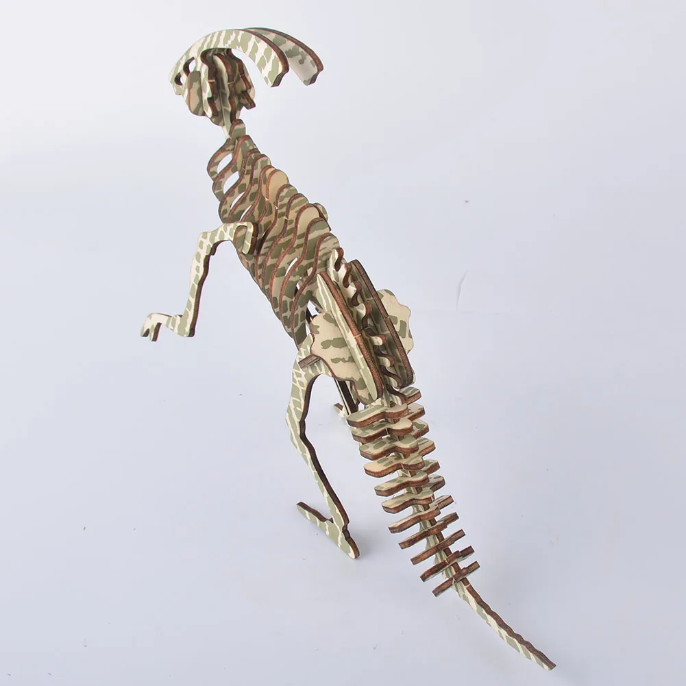 3D DIY Детская игрушка деревянный динозавр головоломка игра сборка подарок для