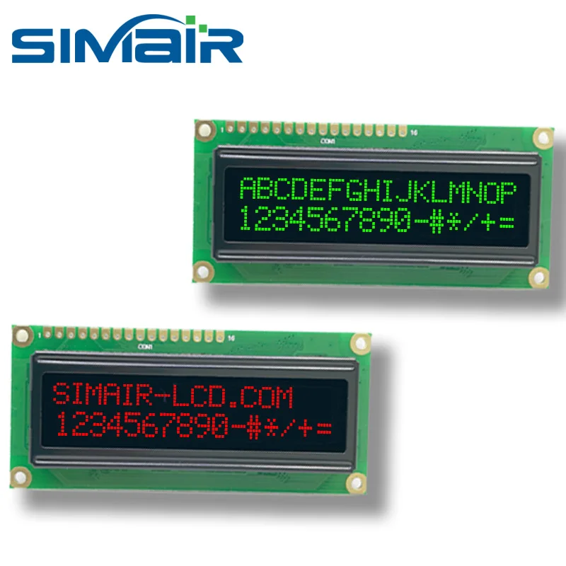 16-контактный 80x36 мм 5 в панели SPI 6800 8080 16*2 16x2 1602 Модуль ЖК-дисплея Charcter WS0010 WEH001602A |