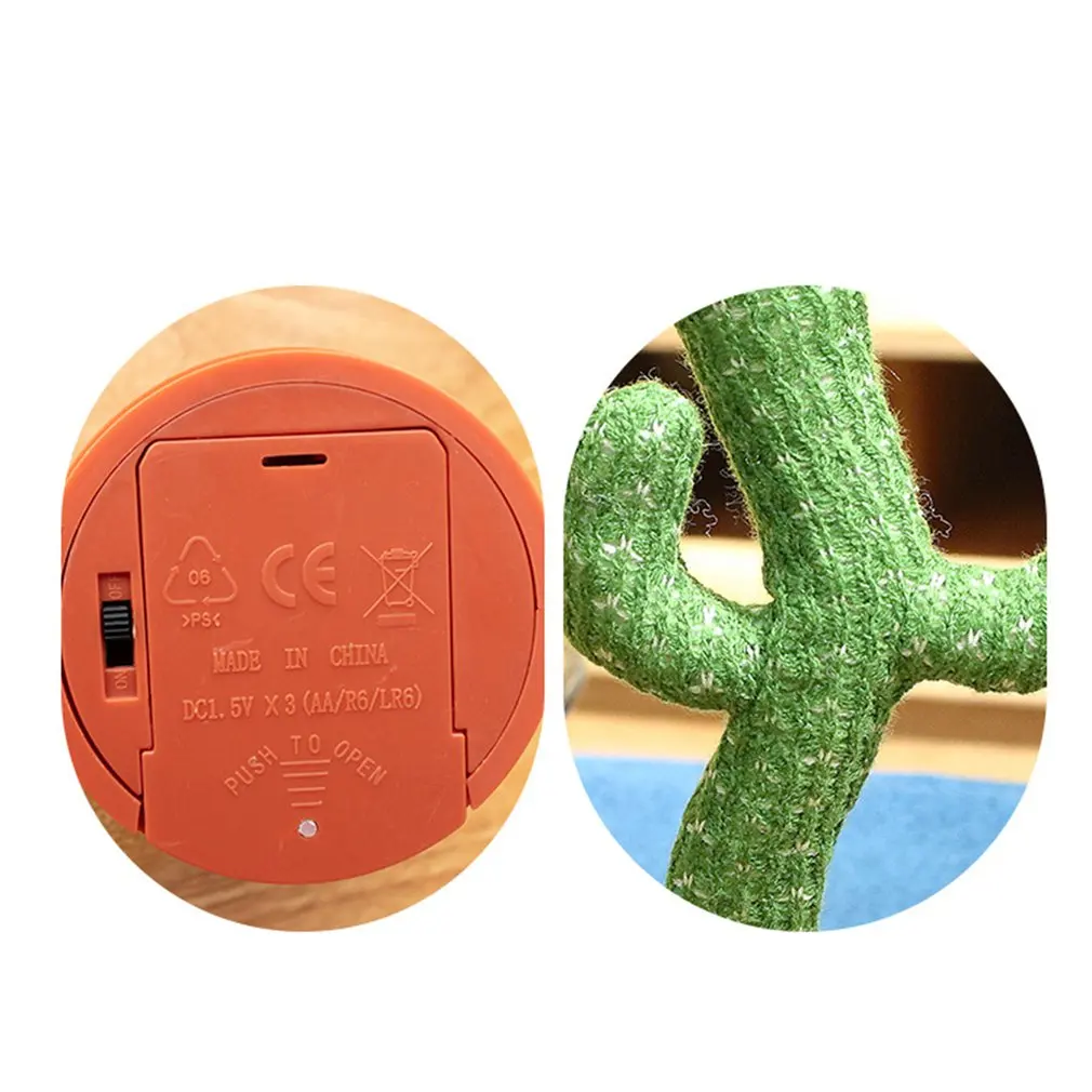 

Portable Twisting Music Song Dancing Cactus Toy Room Decoration Holiday Gift Durable Cactus Dancing Toy