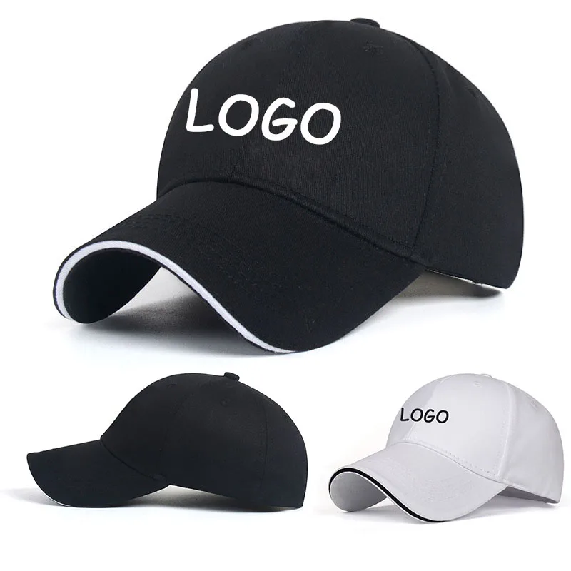 Модные черно белые бейсболки хлопковая дышащая Спортивная шляпа от солнца для