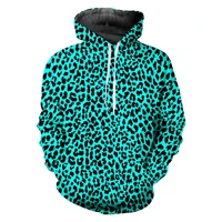 mens fashion hoodie blue leopard pattern 3d fully printed zipper hoodie unisex harajuku casual comfortable sweatshirt dyi262