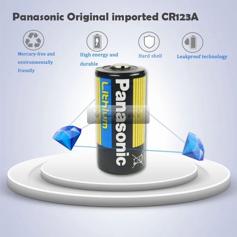 10 шт. новый оригинальный литиевый аккумулятор Panasonic 3 В 1550 мАч CR123 CR 123A CR17345 16340 cr123a