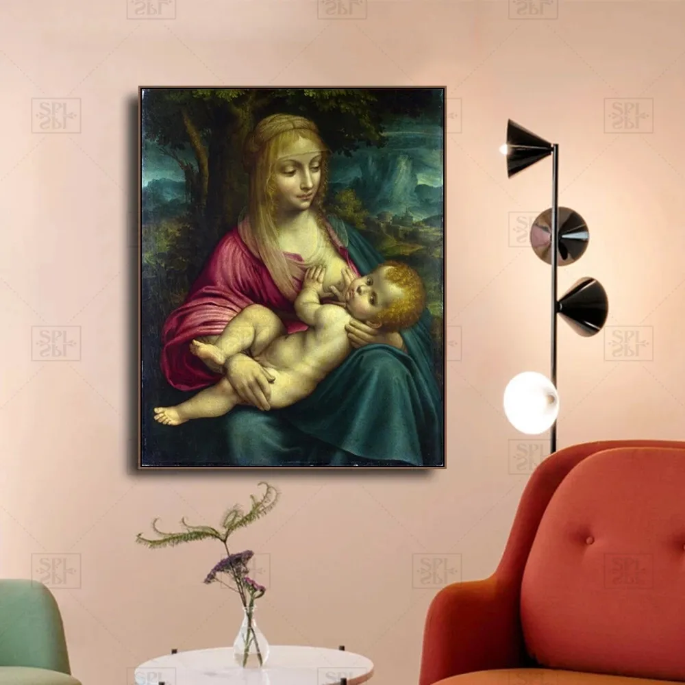 Постеры и принты Laeacco Da Vinci классические настенные картины с изображением девы