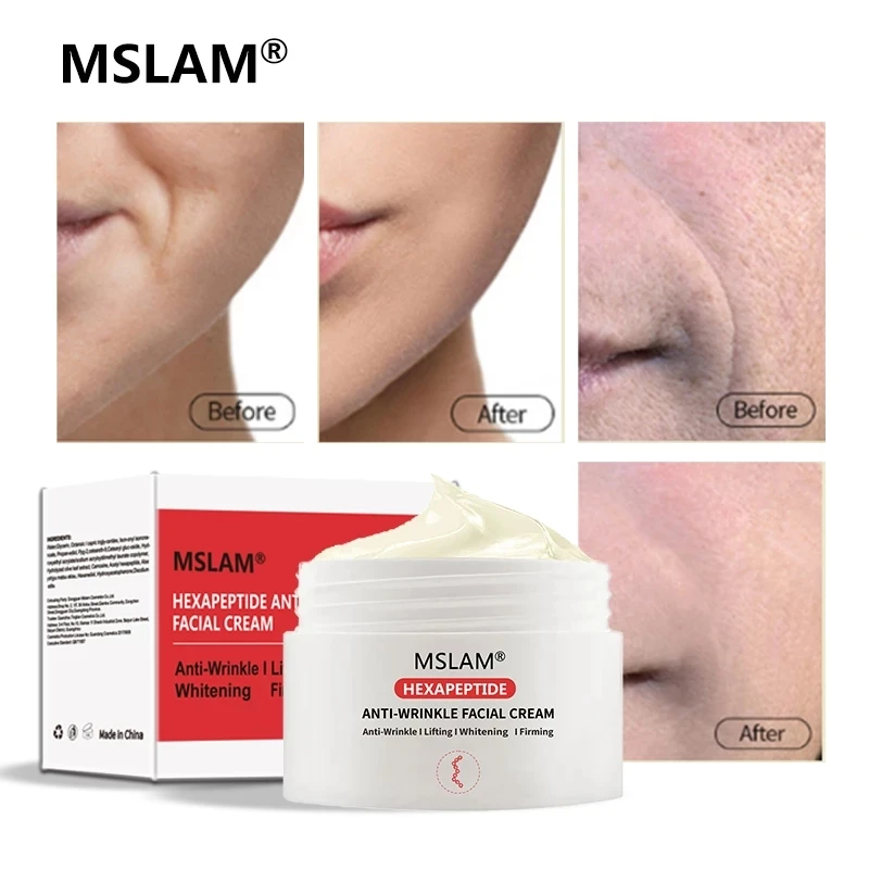 

MSLAM Six Peptide Anti-Wrinkle Cream Whitening Moisturizing Anti-aging Remove Fine lines Skin Care Shrink Pores Nourish Essence