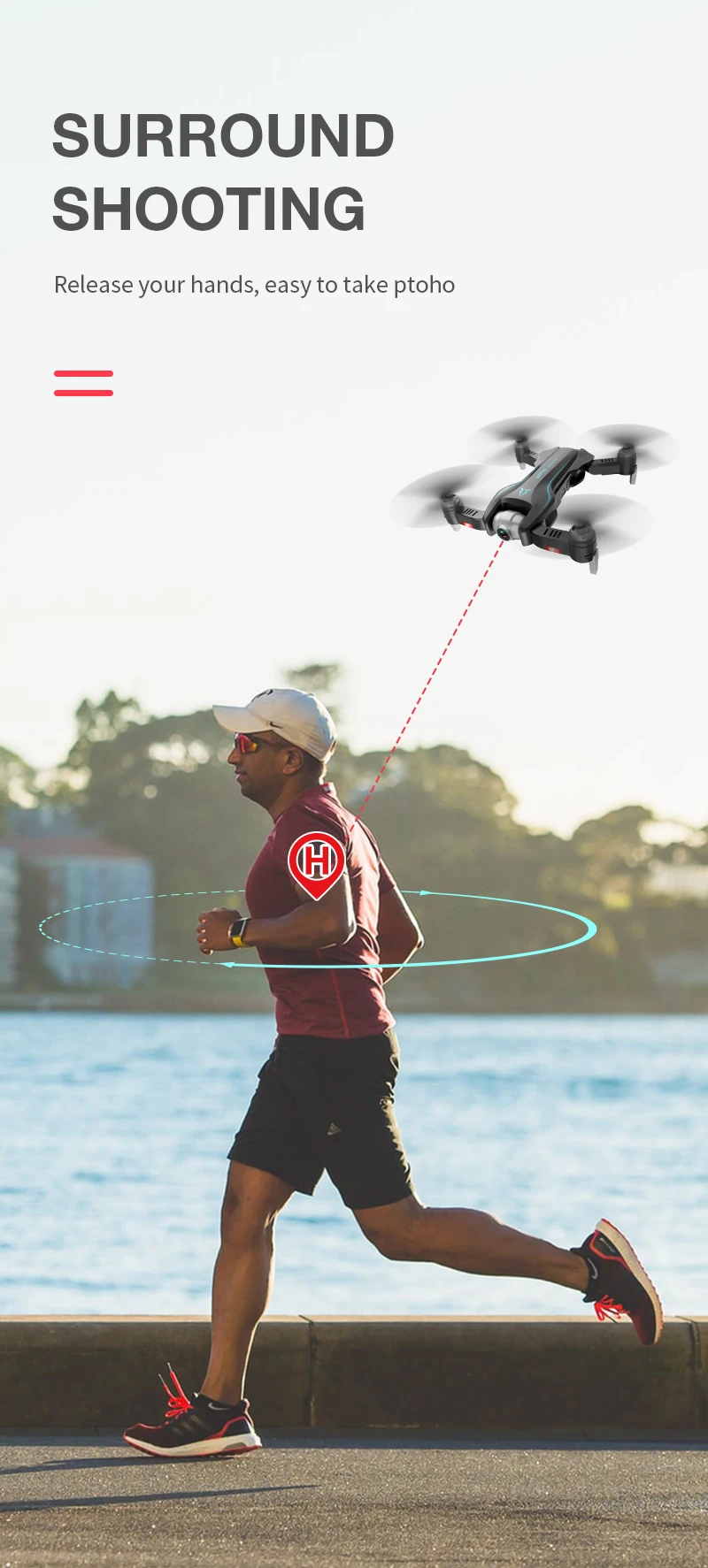 Радиоуправляемый квадрокоптер S20 Дрон gps 4K HD Двойная камера 5G wifi FPV складной селфи Дрон профессиональный оптический поток 500 м дальние расстояния