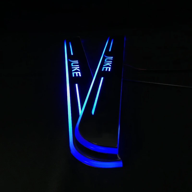

Customized Upgraded LED Door Sill Plate Moving Light Pathway Light Acrylic Welcome Pedal Car Scuff For Nissan Juke 2010 - 2019