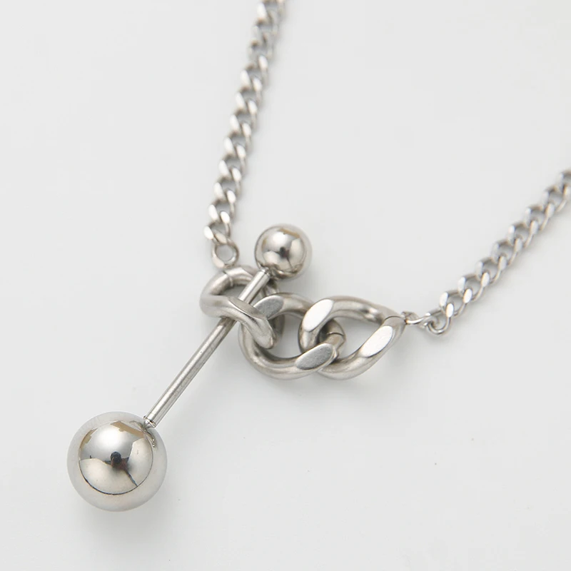 

2021 Necklace Steel Ball Style Gold And Silver Two-Color Simple Jewelry Ladies Gift Personality Niche Designer