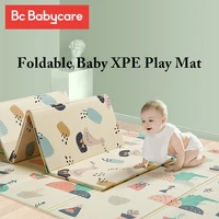 bc babycare kids foldable crawling carpet waterproof xpe soft floor play mat educational activitys games puzzle blanket toys
