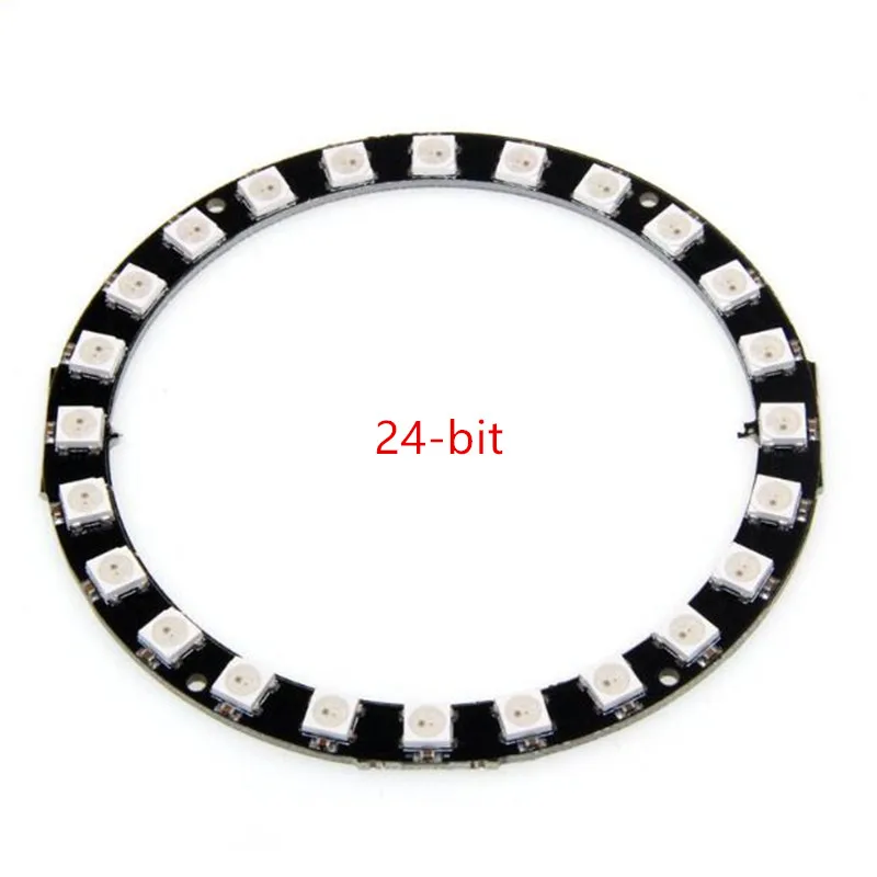 WS2812B DIY светодиодный Ring 8 12 16 24 60 бит Интеллектуальный полноцветный RGB WS2812 5050