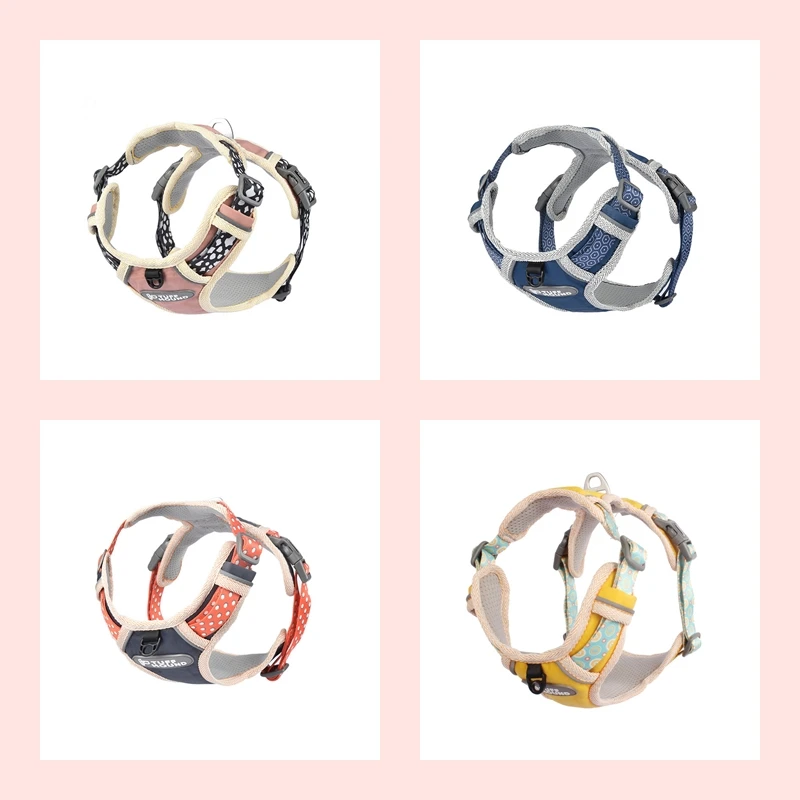 Шлейка поводок для собак светоотражающая дышащая сетчатая нейлоновая веревка