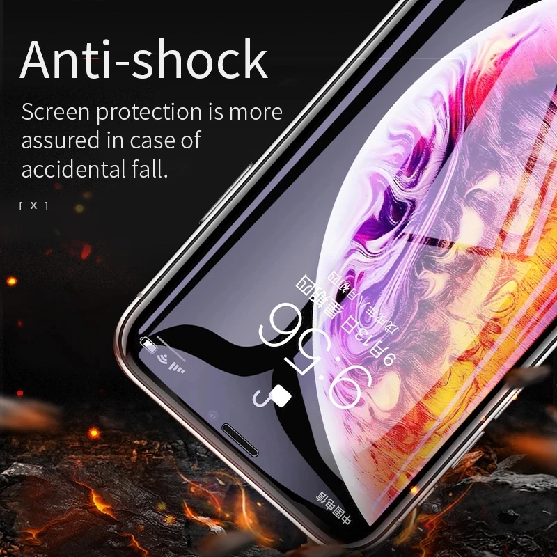 3D закаленное защитное стекло Hoco для iPhone 11 12 Pro Max HD Шелковый экран полное покрытие