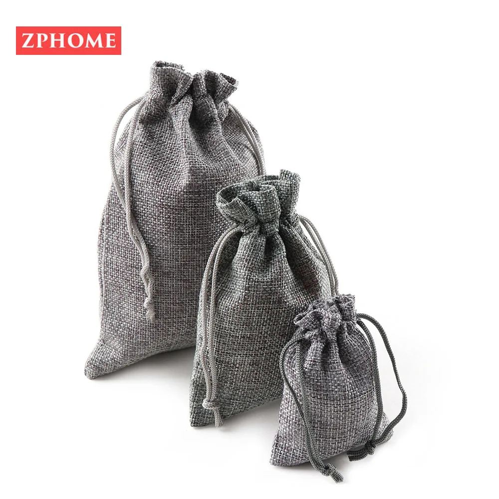 50 шт. Рождественский льняной джутовый шнур подарочные сумки мешки для свадьбы