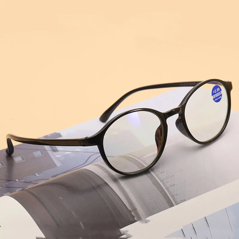 Zilead ультралегкие классические очки для чтения с синими лучами мужские круглые TR90