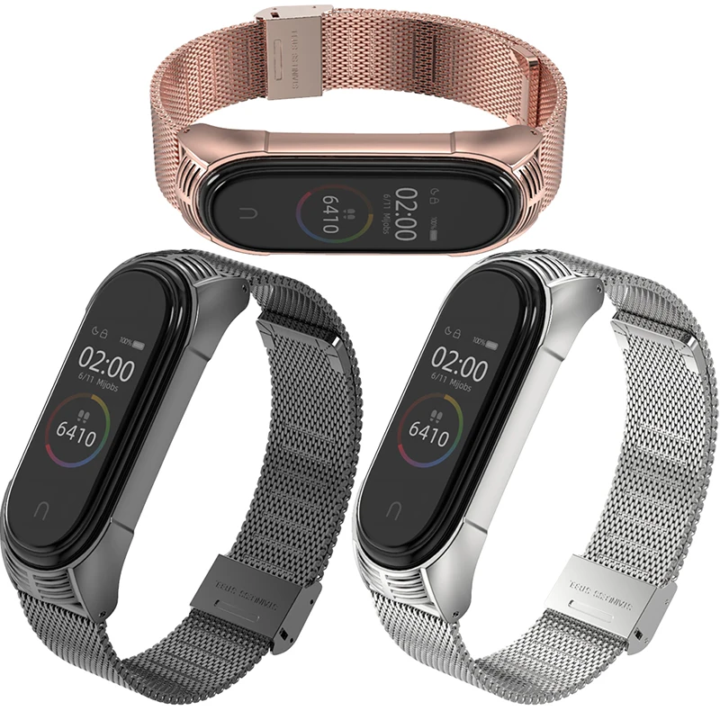 Mi jobs mi band 4 ремешок V стиль металлический браслет для Xiaomi mi ремешок 4 ремешок correa нержавеющая сталь mi Band 3 ремешок, умный Браслет