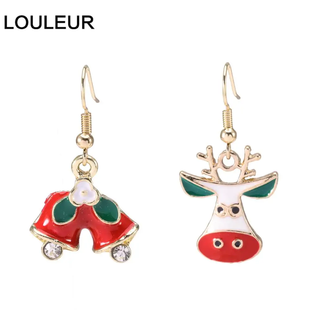 

Santa Claus Christmas Earrings Drop Oil Snowman Deer Bell Christmas Tree Handmade Jewelry Accessories Xmas Gifts for Women Girls