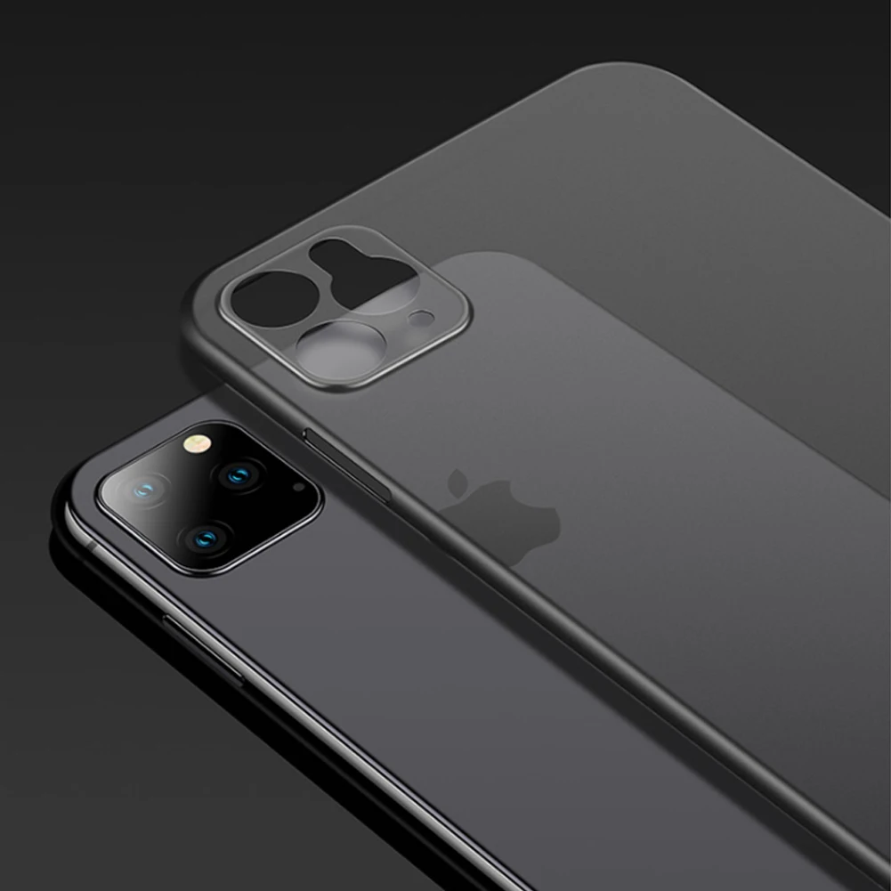 Тонкий прозрачный матовый ТПУ чехол для iPhone 11 Pro Max ультра тонкий мягкий